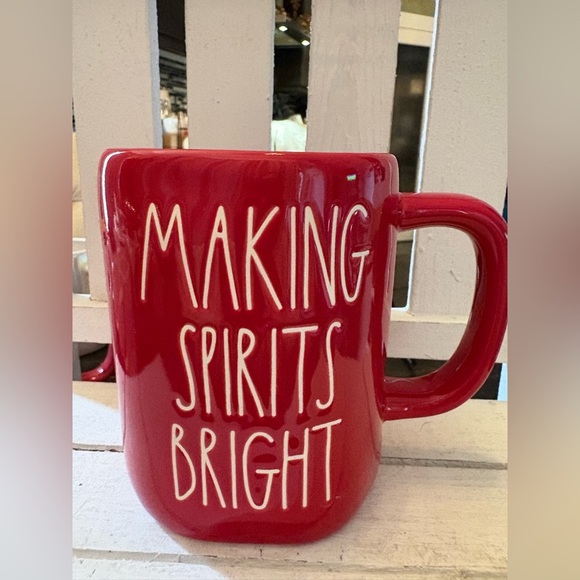 Rae Dunn Red Mug - Making Spirits Bright - Picture 1 of 4